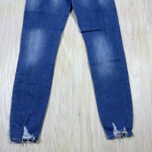 Articles of Society Distressed Mid Rise Skinny Ankle Blue Denim Casual Jeans 27 - Picture 11 of 16